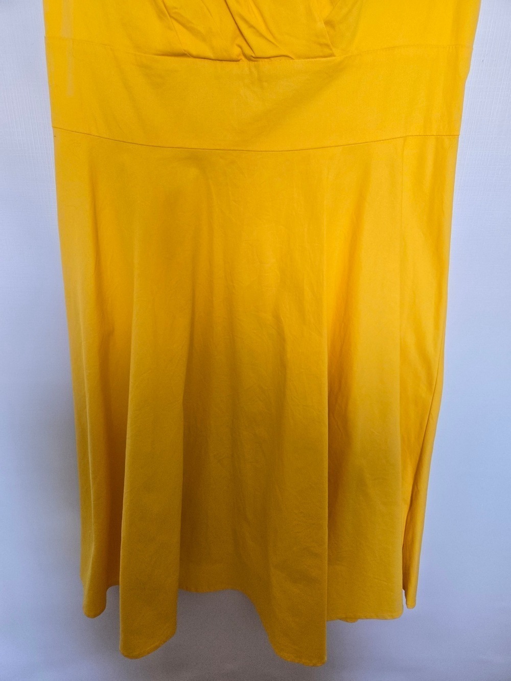 BBONFINE DRESS WOMEN YELLOW SWING RETRO 50'S COCKTAIL FIT-AND-FLARE XL 14-16 - Picture 8 of 14